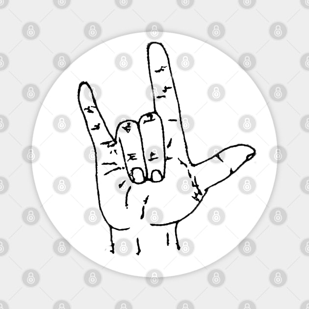 Rock On / I Love You Magnet by trentond